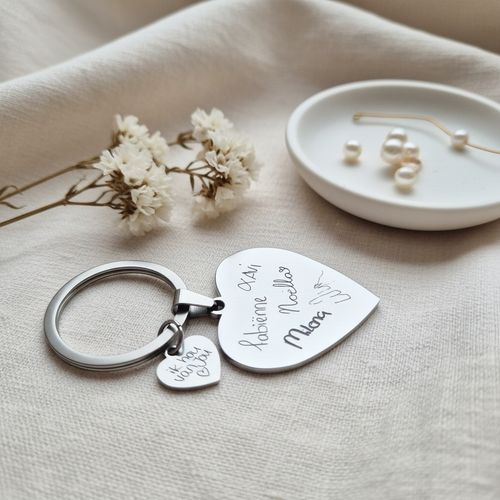 Amore Memory Keychain | Silver