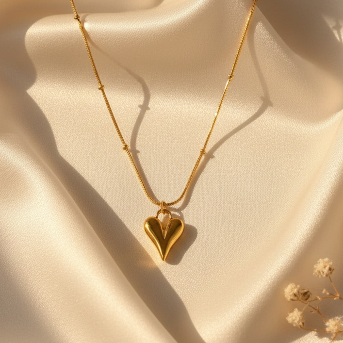 Amour Sculpted Heart Necklace