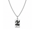 Petite ketting met pootafdruk rechthoekig