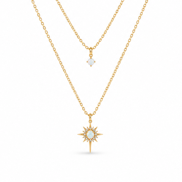 Celeste Twin Glow Necklace