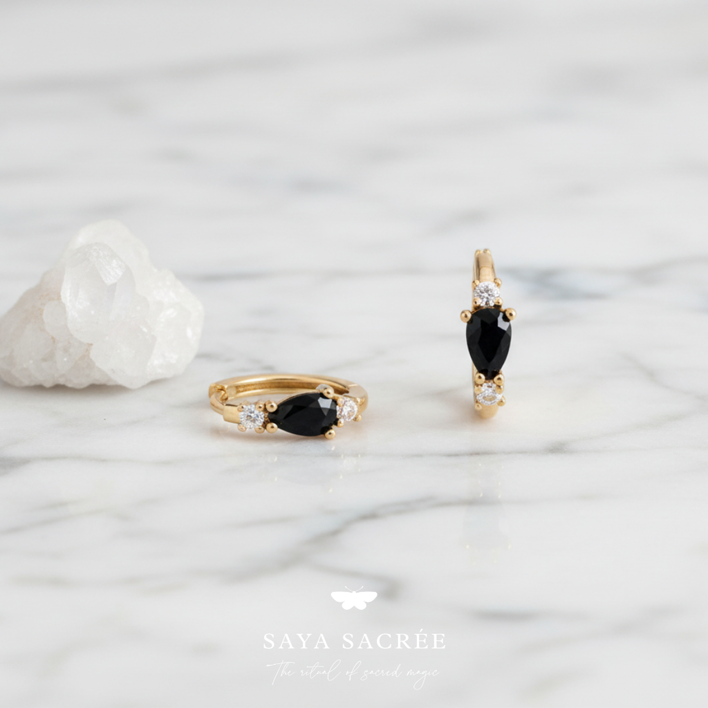 Noir Marquise Hoops