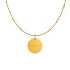 The Script Necklace | Gold
