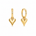 Amora Heart Drop Hoops