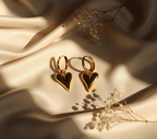 Amora Heart Drop Hoops