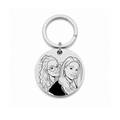 Line Portrait Keychain | ○
