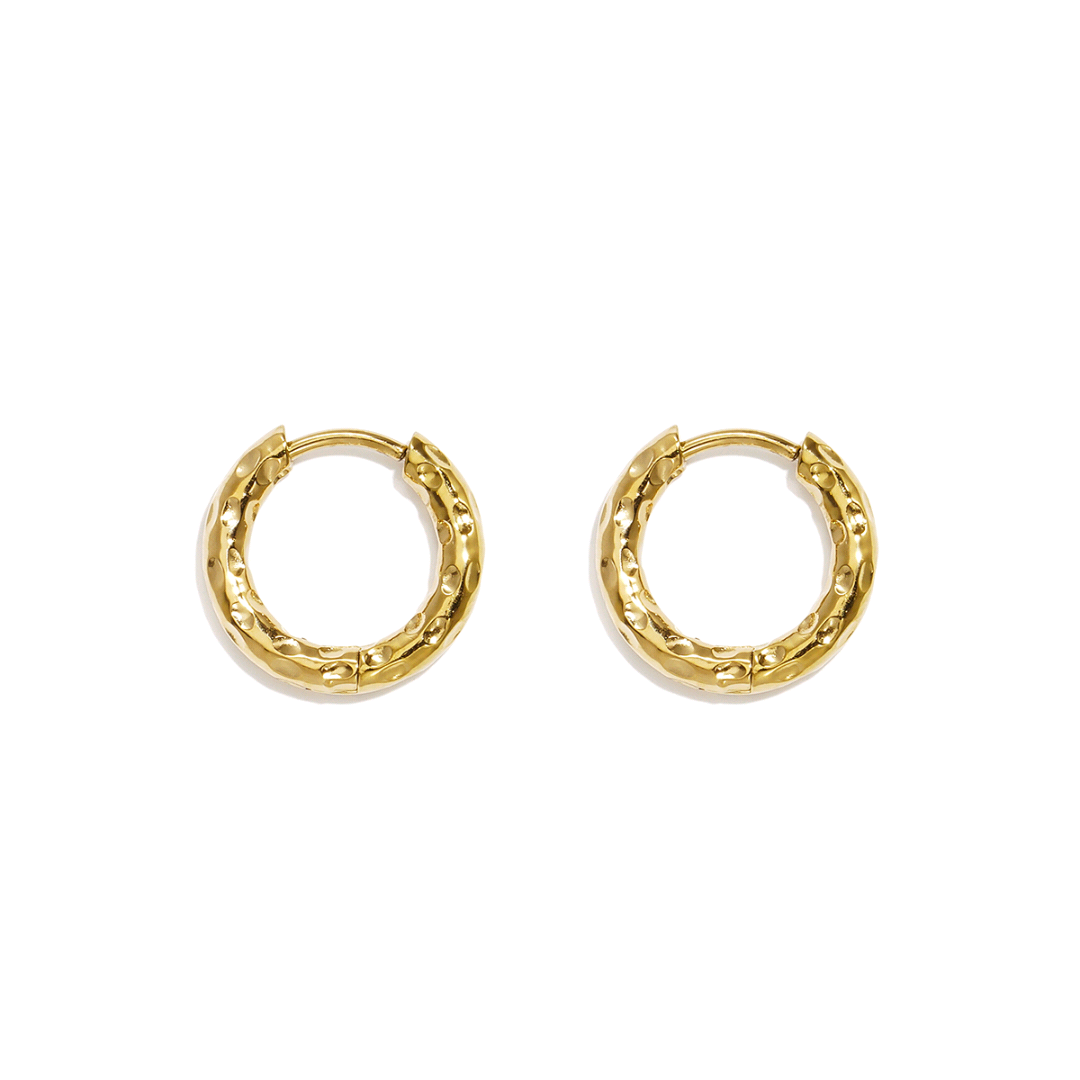 Textured Gold Hoops