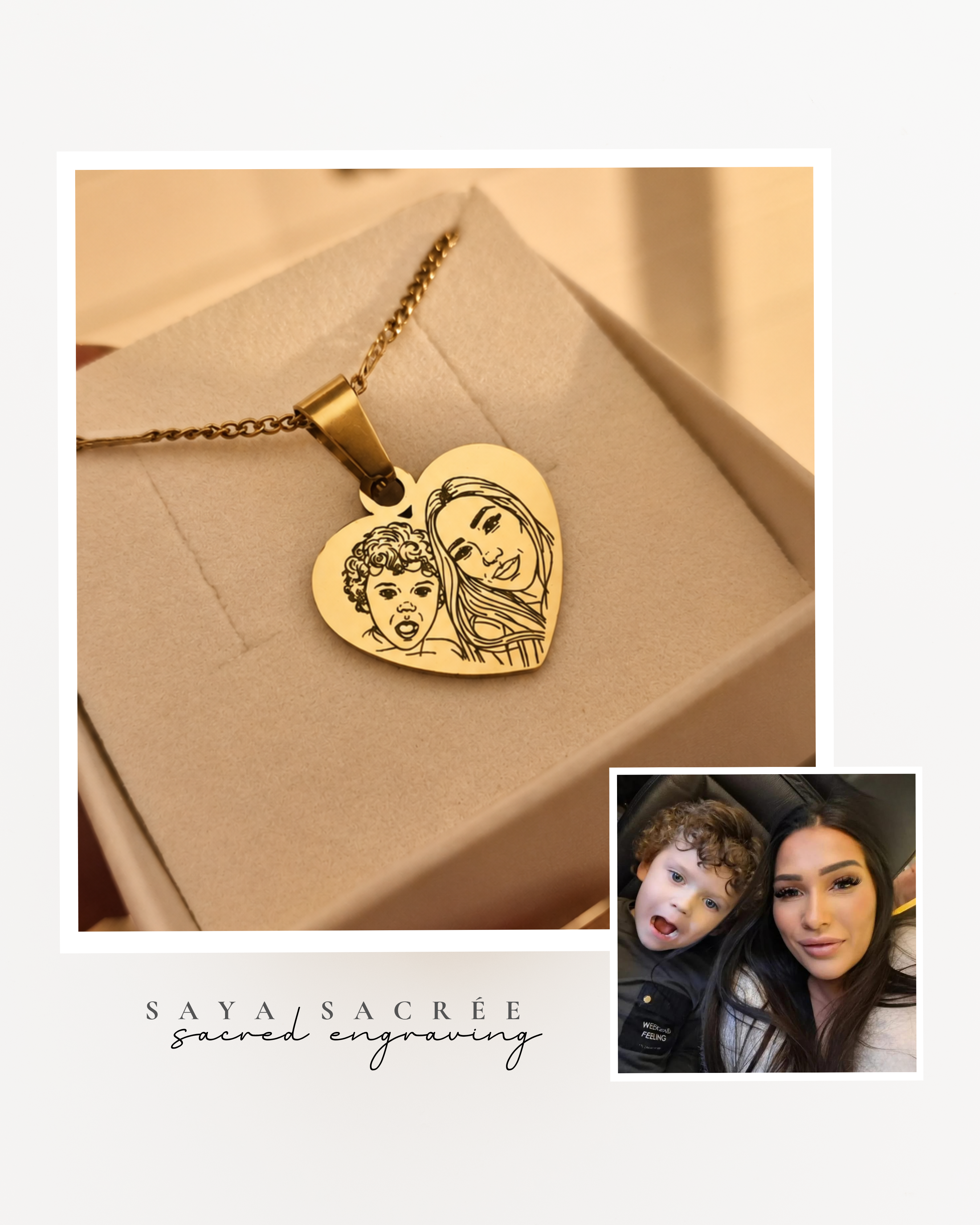 Line Portrait Necklace | ○♡