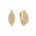 Golden Leaf Spark Hoops