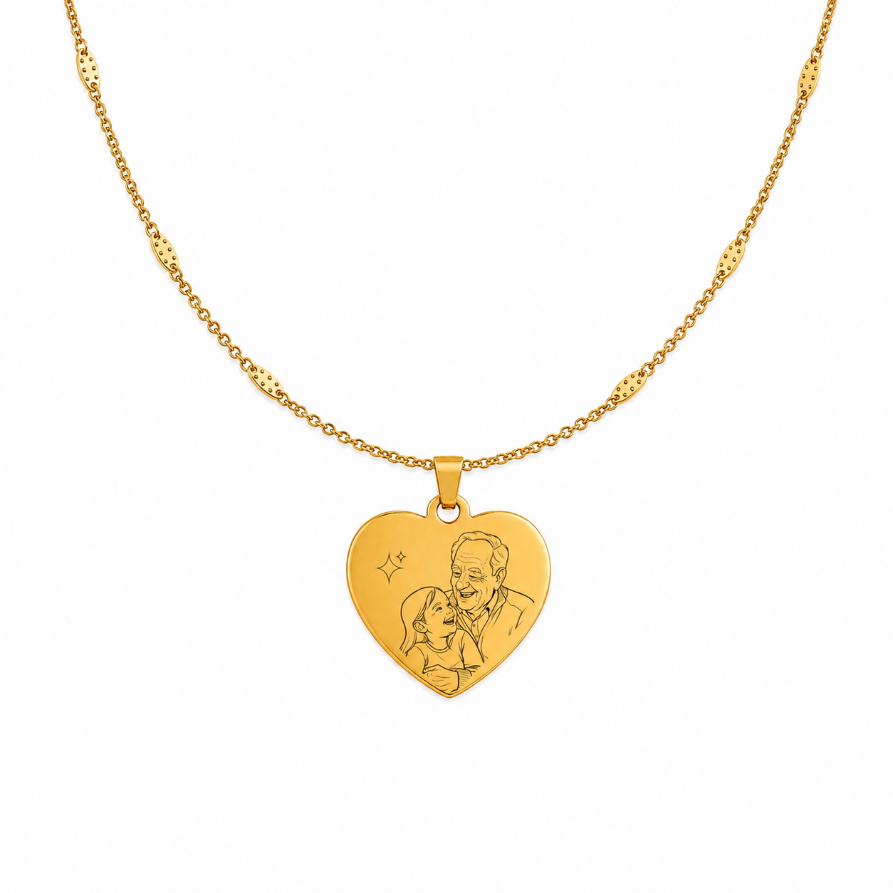 Amore Photo Necklace | Gold