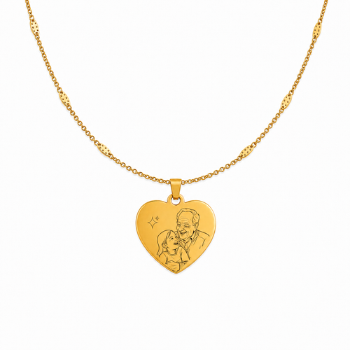 Amore Photo Necklace | Gold