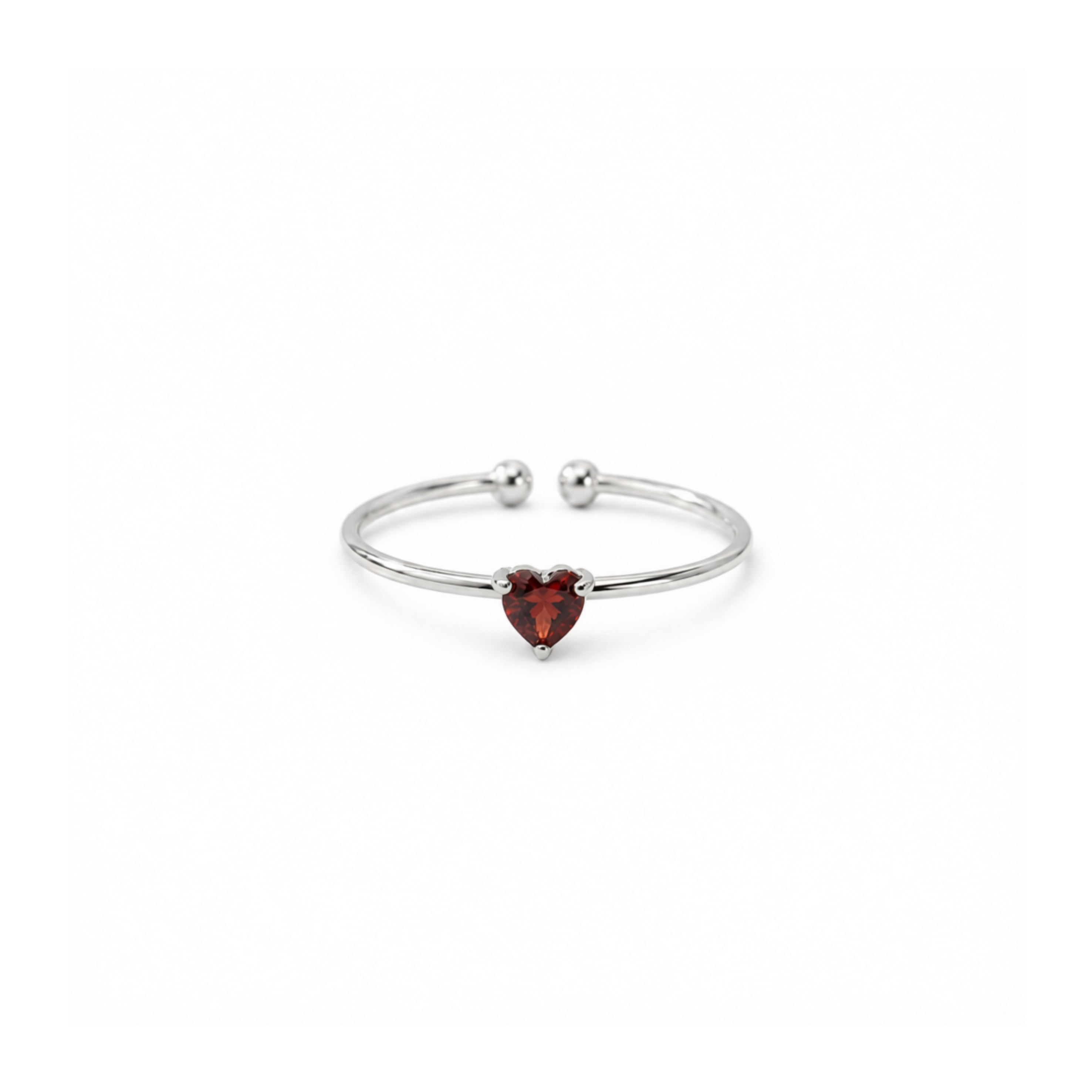 Birthstone Ring January | Silver