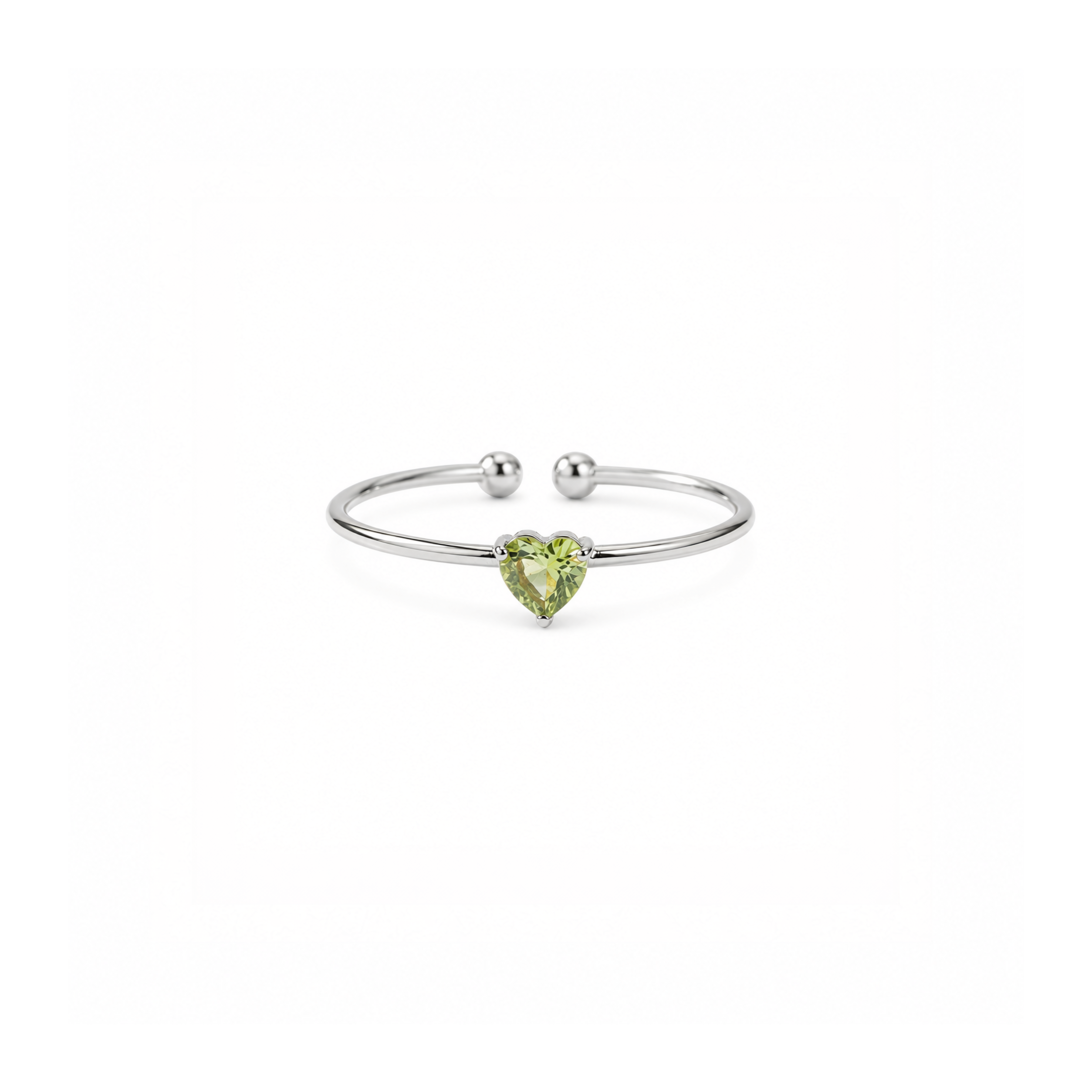 Birthstone Ring August | Silver