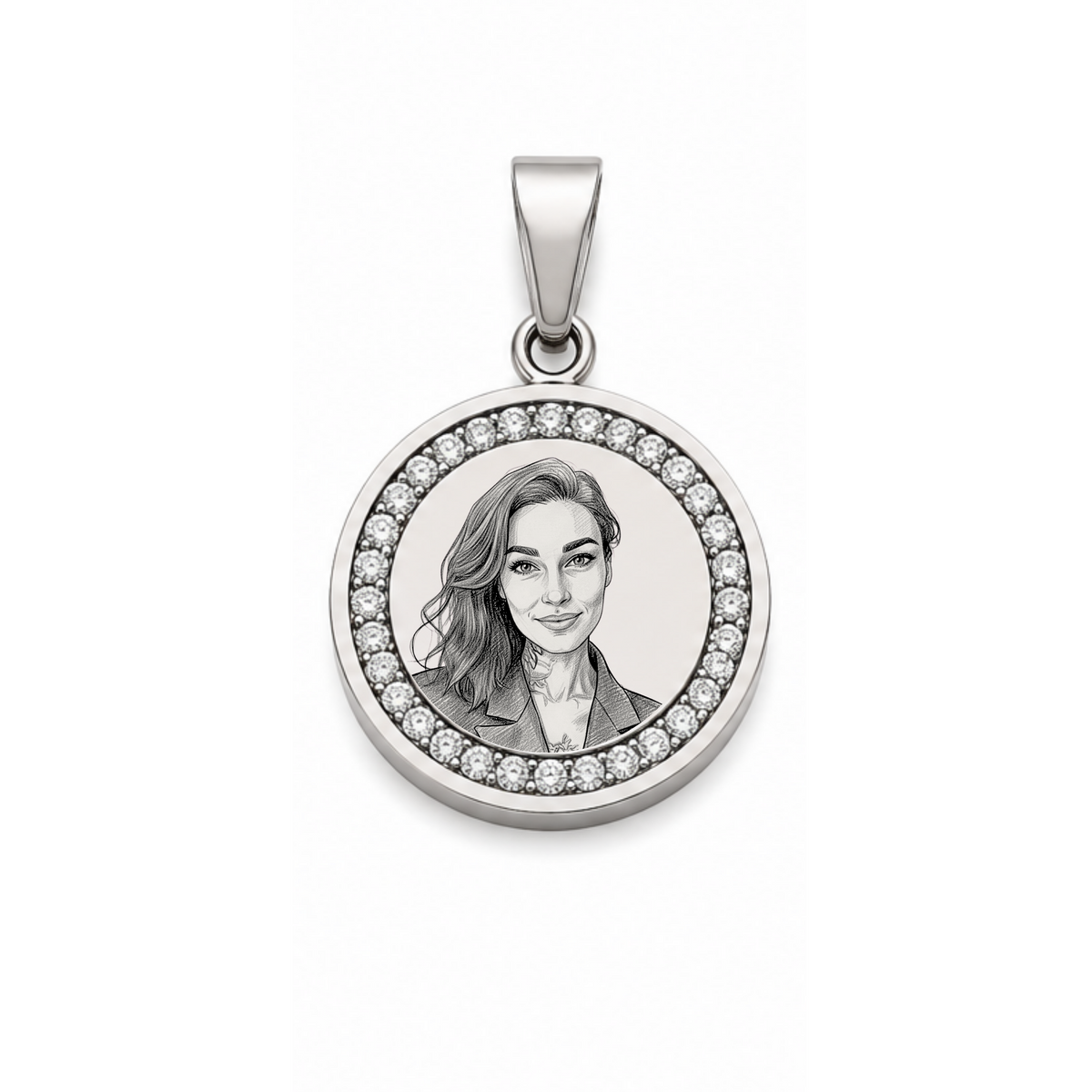 Sparkle Portrait Charm | ○