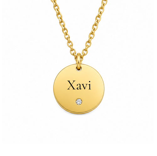 Diamond Script Necklace | ○